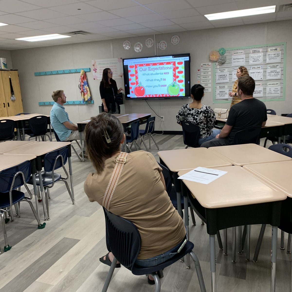 Curriculum night presentations from our fourth and fifth grade teachers-  communicating expectations and resources with our parents! #soaringtonewheights
#rockfishravens
#wearehoke
#oneteamonegoal