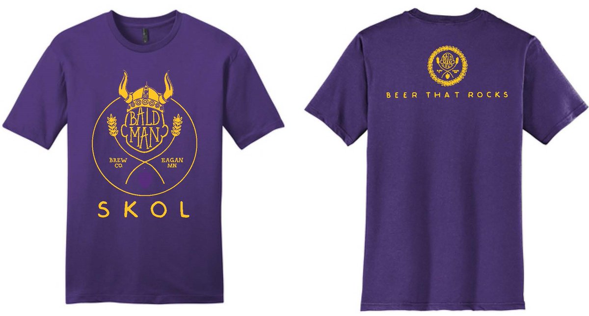 These are dropping tomorrow just in time in for Sunday's game!!! Way too many folks have asked for our SKOL shirt this year and it will be here tomorrow. This year we also have a VERY limited number of woman's sizes for the 1st time ever. SKOL VIkings!