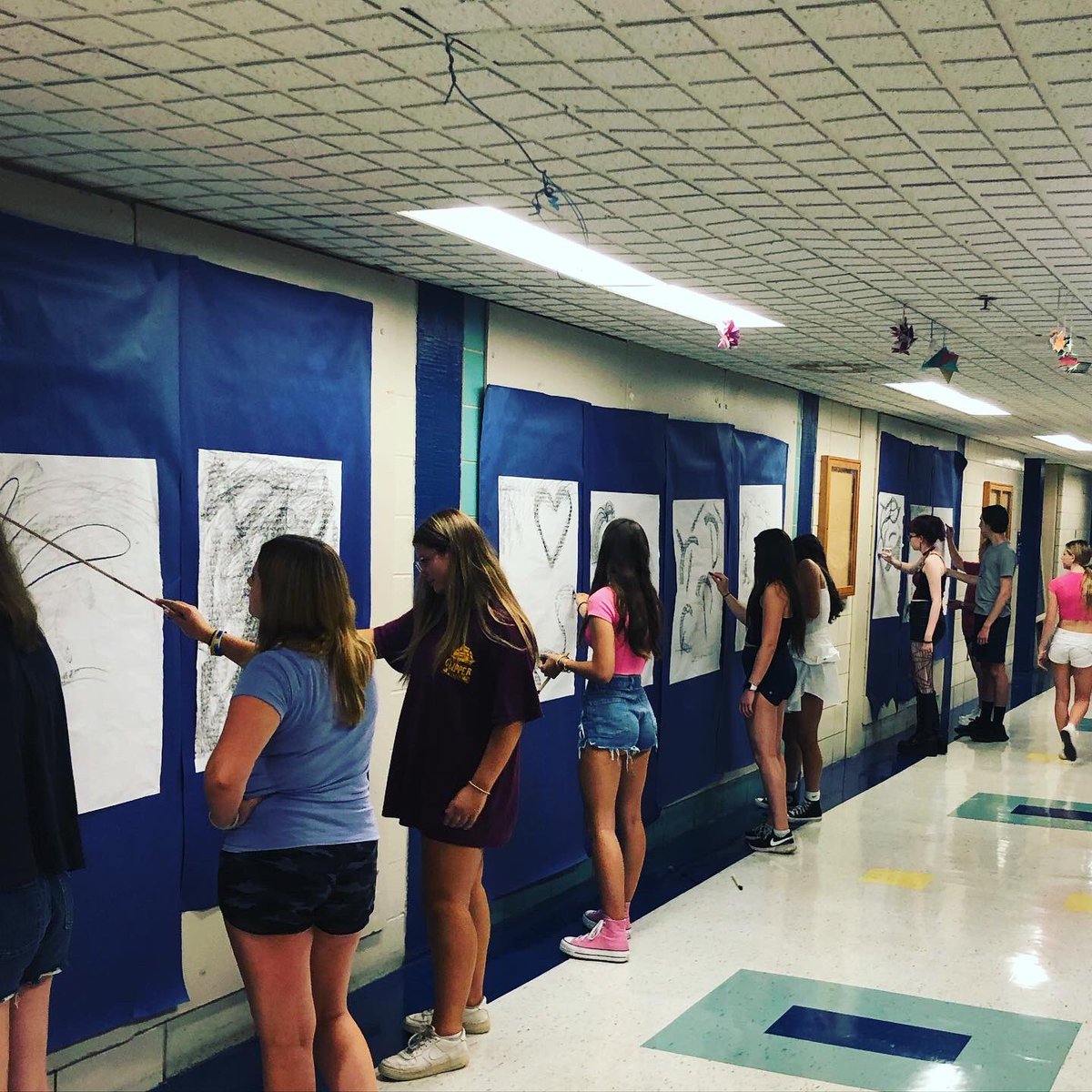 Students in Ms. Fein and Mrs. Galante’s classes were exploring foundational concepts while trying to beat the heat.  #tritonvikings