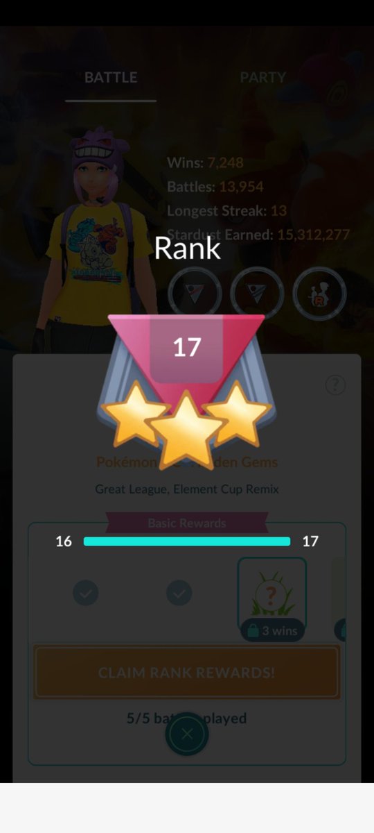 jen_deslauriers's tweet image. One set left for the day. Feel good so far. That will change 🤣🥊😁😂 #PokemonGO #PokemonGOfriends #elementcup #getrekt #girlsthatpvp #trying ❤️