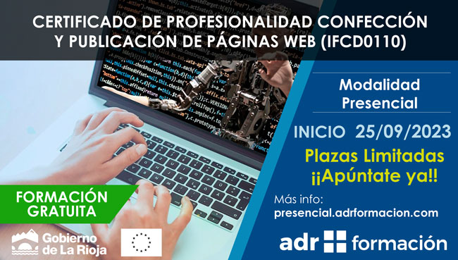 AMGarcia_ADR's tweet photo. 🚀 ¡Potencia tu carrera con nuestra formación en #DesarrolloWeb! 💻  Aprende HTML, CSS, JavaScript y más en nuestro Certificado de  Profesionalidad de Confección y Publicación de Páginas Web (IFCD0110).  ¡Inscríbete hoy en https://t.co/Cs28GxigIF

#FormaciónProfesional https://t.co/b3fq67dhmQ