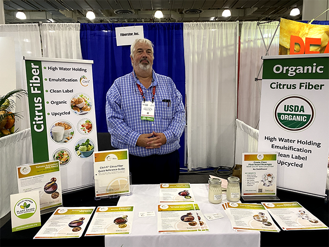 Visit us at the Plant Based World Expo North America to learn how #citrusfiber can improve #meatsubstitutes and #dairyalternatives. Dan O'Connell and Sheila McWilliams, CFS are available to chat! #cleanlabel #plantbased #nongmo #naturalingredients #organic