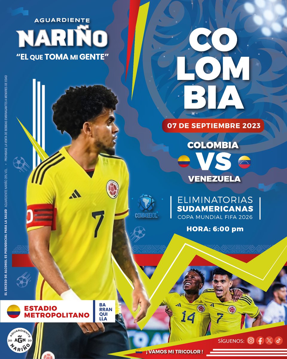 ⚽💛💛💙❤¡La pasión por mi tricolor está de vuelta! 💥🏆 Apoyemos juntos a nuestra selección en su primer encuentro rumbo el Mundial 2026.

🏟️Colombia 🆚 Venezuela

#ElQueTomaMiGente