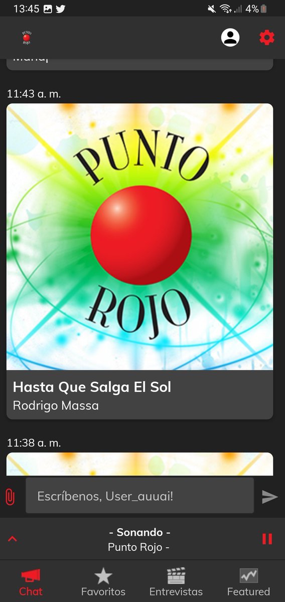 Sonando #HastaQueSalgaElSol de <a href="/DANIELPAEZMusic/">Daniel Paez</a> ft <a href="/RodrigoMassa/">Rodrigo Massa</a> gracias amigos de <a href="/RadioPuntoRojo/">Radio Punto Rojo</a> por complaceenos 🎶🇪🇨☀️🇧🇷📻 <a href="/jeanethja/">Jeaneth Salgado</a>