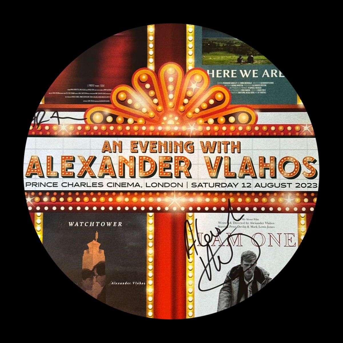 'An Evening with Alexander Vlahos' exclusive poster signed by Anna Brewster (#LolaShortFilm), Sophie Hopkins (#WatchTowerFilm), George Webster (#HereWeAre) & Alexander Vlahos eventbrite.co.uk/e/12-exclusive…