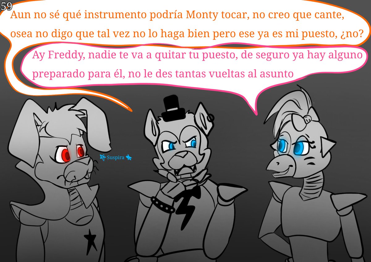 _AmandaSC_'s tweet photo. 56 - 59

#GlamrockBonnie #montgomerygator #fnaf9 #securitybreach #fanfic https://t.co/9O8NtRsWsq
