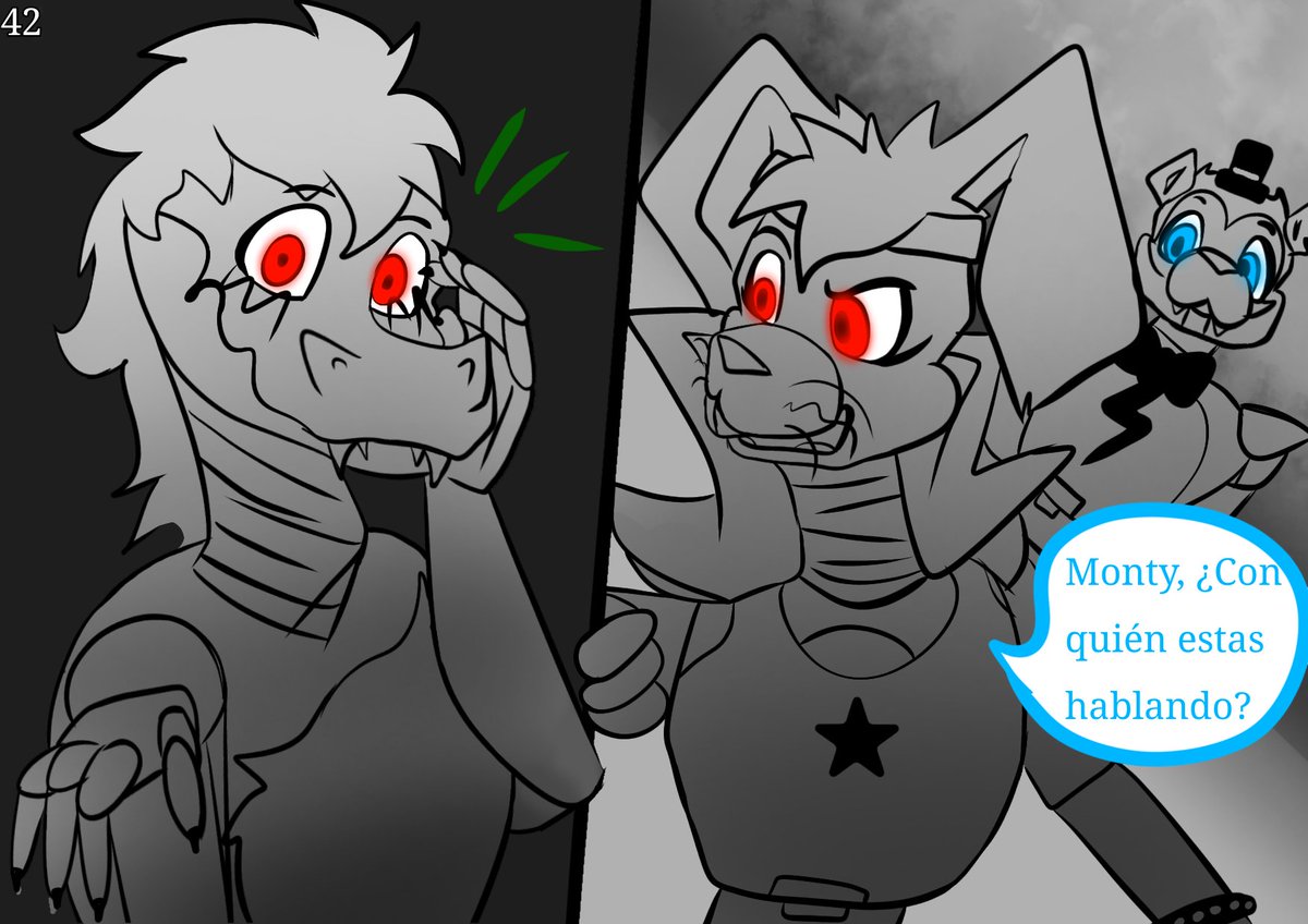 _AmandaSC_'s tweet photo. 40 - 43

#GlamrockBonnie #montgomerygator #fnaf9 #securitybreach #fanfic https://t.co/MbL2cvRcp9
