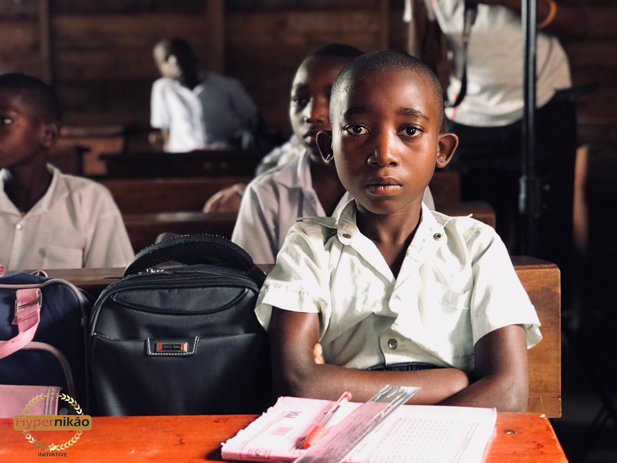 jospin_kanane's tweet photo. L'éducation est un droit donc chaque enfant se doit de jouir sans aucune condition. Une fois de plus, @Hypernikao243 a fait un pas dans la concrétisation de ce droit au #NK. Plus de 100 enfants en situation de vulnérabilité ont reçu des dons en uniformes et fournitures scolaires. https://t.co/QUYSh732YI