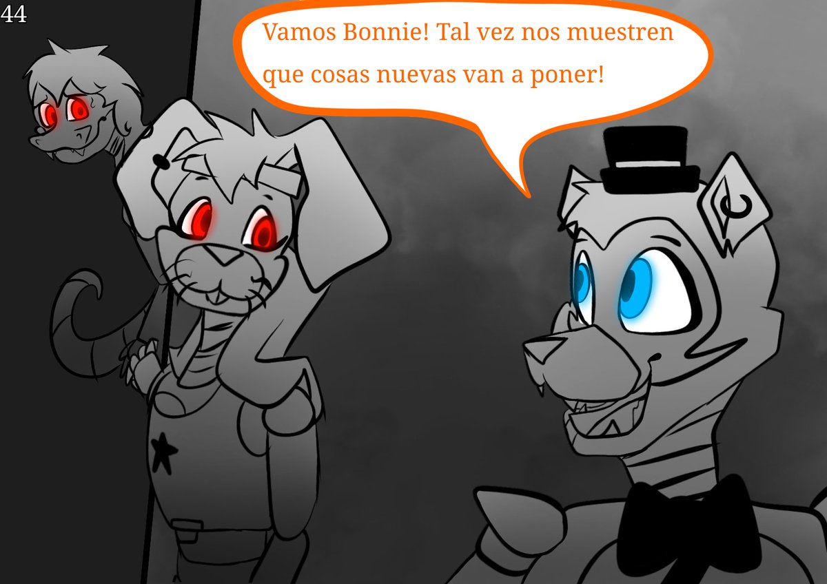 _AmandaSC_'s tweet photo. 44 - 47

#GlamrockBonnie #montgomerygator #fnaf9 #securitybreach #fanfic https://t.co/3wxmmejyK6