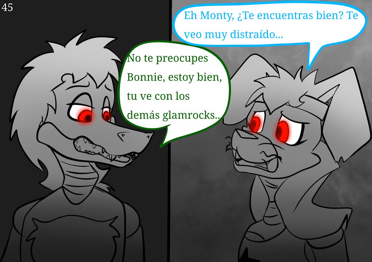 _AmandaSC_'s tweet photo. 44 - 47

#GlamrockBonnie #montgomerygator #fnaf9 #securitybreach #fanfic https://t.co/3wxmmejyK6