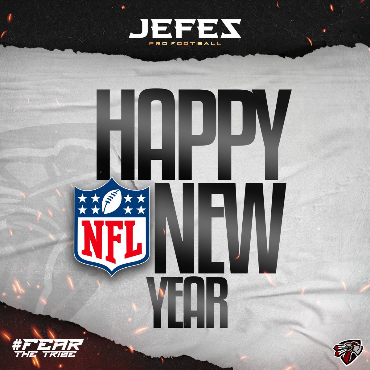 ¡Happy new year a todos los #NFL lovers ! ✨🏈 Toda la emoción del football está por comenzar y la familia Jefes lo sabe🪓😎  #FearTheTribe #ProFootballJrz #WeAreFamily #HappyNewYear
