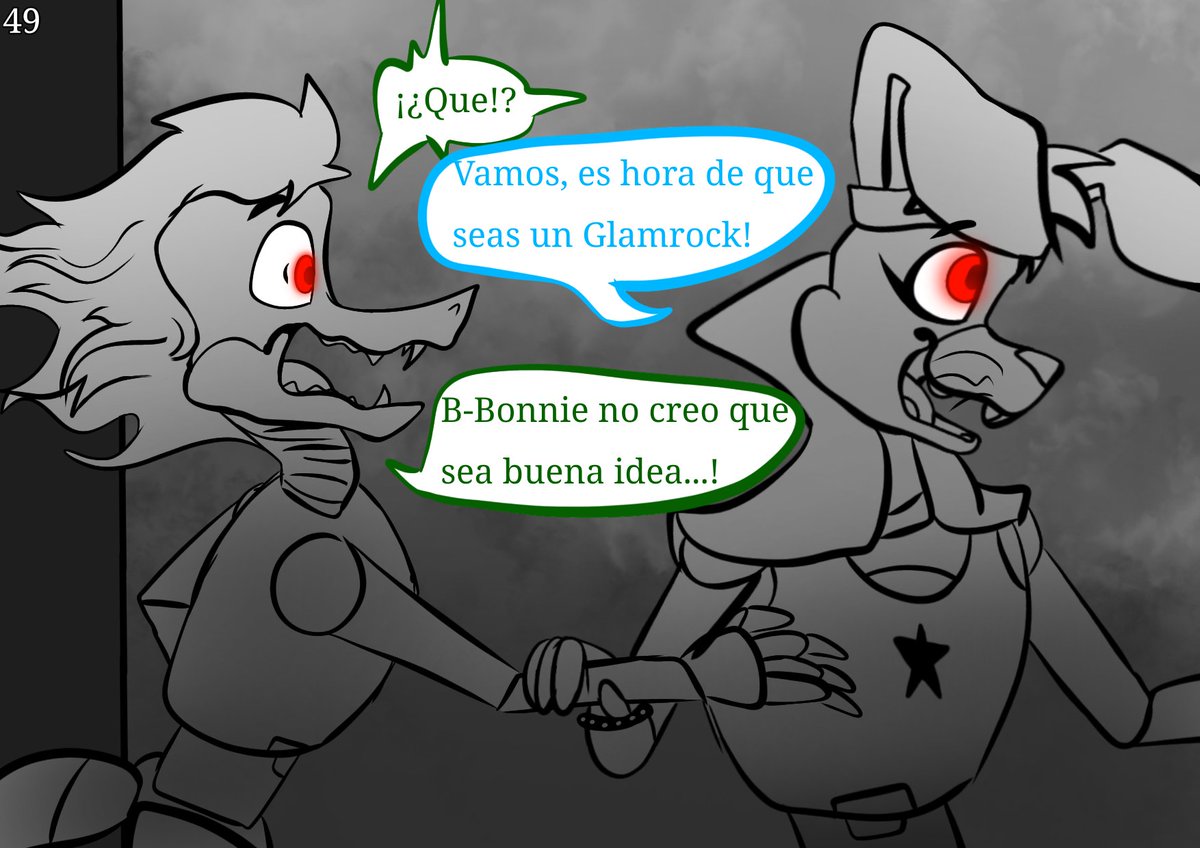 _AmandaSC_'s tweet photo. 48 - 51

#GlamrockBonnie #montgomerygator #fnaf9 #securitybreach #fanfic https://t.co/mDrpa4E1Zo