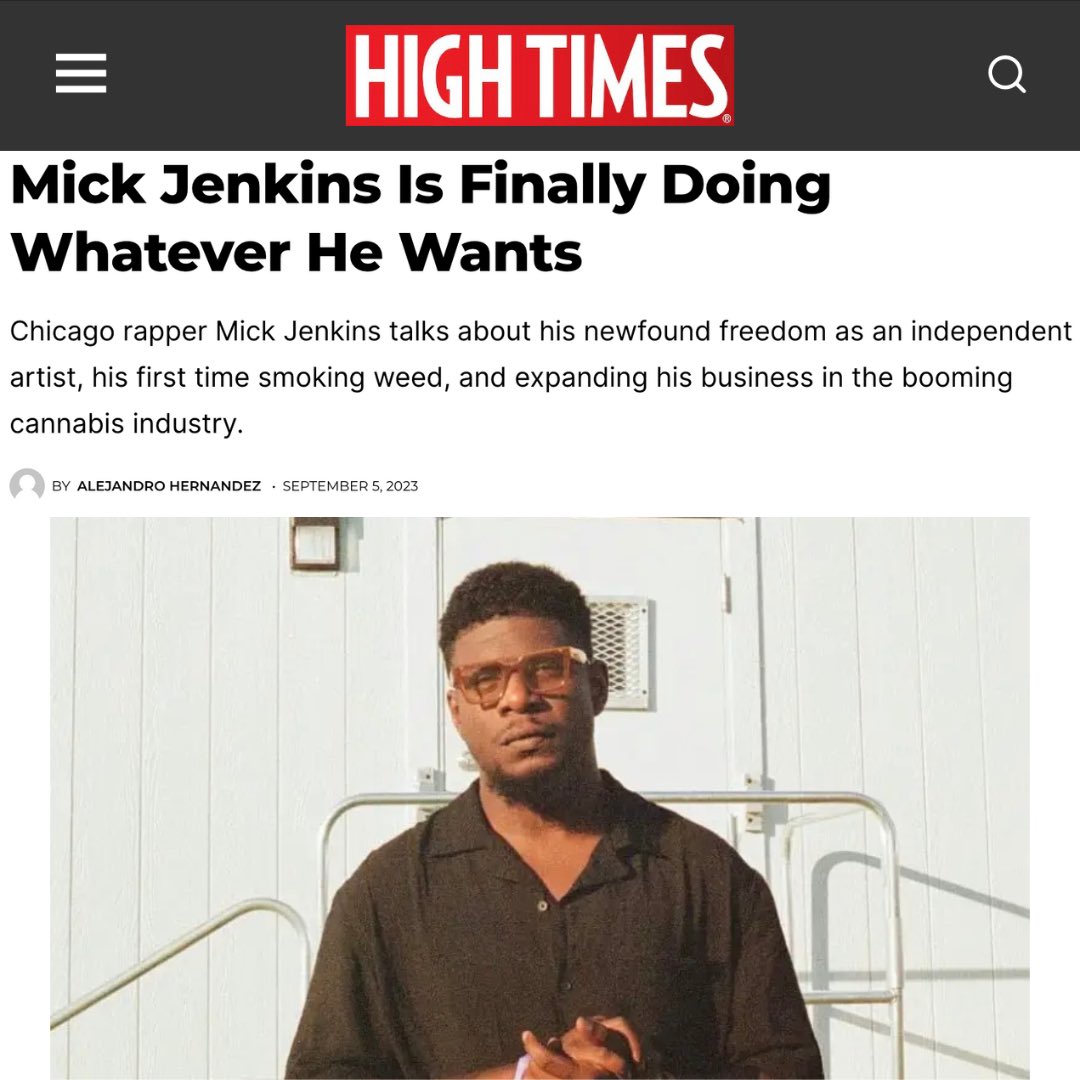 mickjenkins's tweet image. Thank you @HIGH_TIMES_Mag for the interview 🙏🏾

Read the entire interview here: hightimes.com/culture/mick-j…