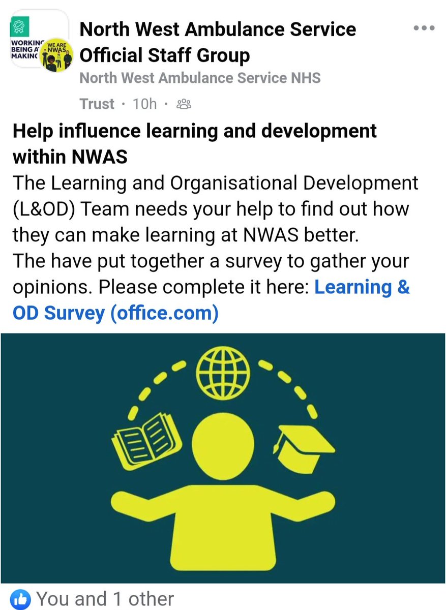To all my NWAS colleagues... head over to the staff FB page or the Green Room to help us with rethinking our offer!!
