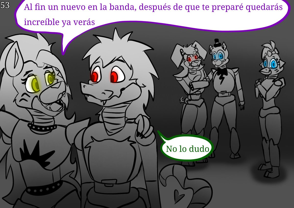 _AmandaSC_'s tweet photo. 52 - 55

#GlamrockBonnie #montgomerygator #fnaf9 #securitybreach #fanfic https://t.co/yA5DkvCfrR