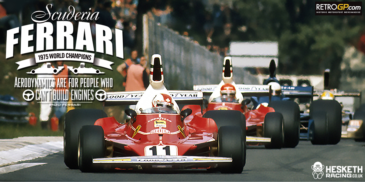 RetroGP_Store's tweet photo. Tifosi rejoice! #OTD in 1975, your beloved #scuderiaferrari was crowned Constructors' Champions as @f1legendNikiLauda won the World title & Regazzoni claimed 1st place in Italy. Meravigliosa! 🏆🎉
https://t.co/afDHMVYTF8
#NikiLauda #grandprixdrivers #Formula1 #RetroGP #F1Store https://t.co/Ys8YnfFXnj