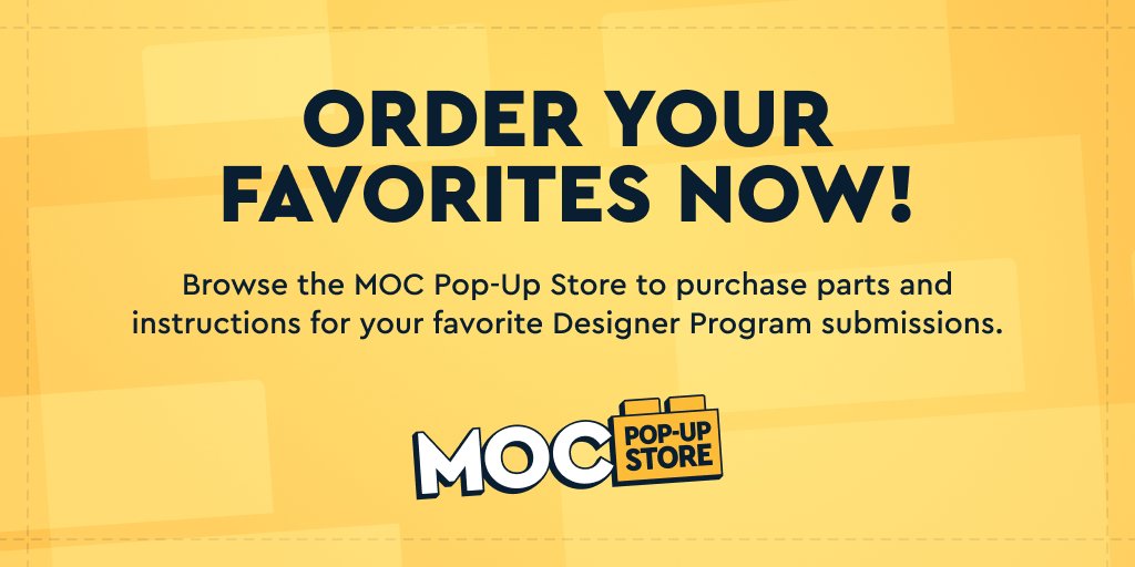 BrickLink's tweet photo. The MOC Pop-Up Store is now live! Browse and purchase parts and instructions for your favorite BrickLink Designer Program submissions. https://t.co/15FheOZnfv
#LEGO #BrickLink #BrickLinkDesignerProgram #MOCPopUp https://t.co/VX9QCQh5EP