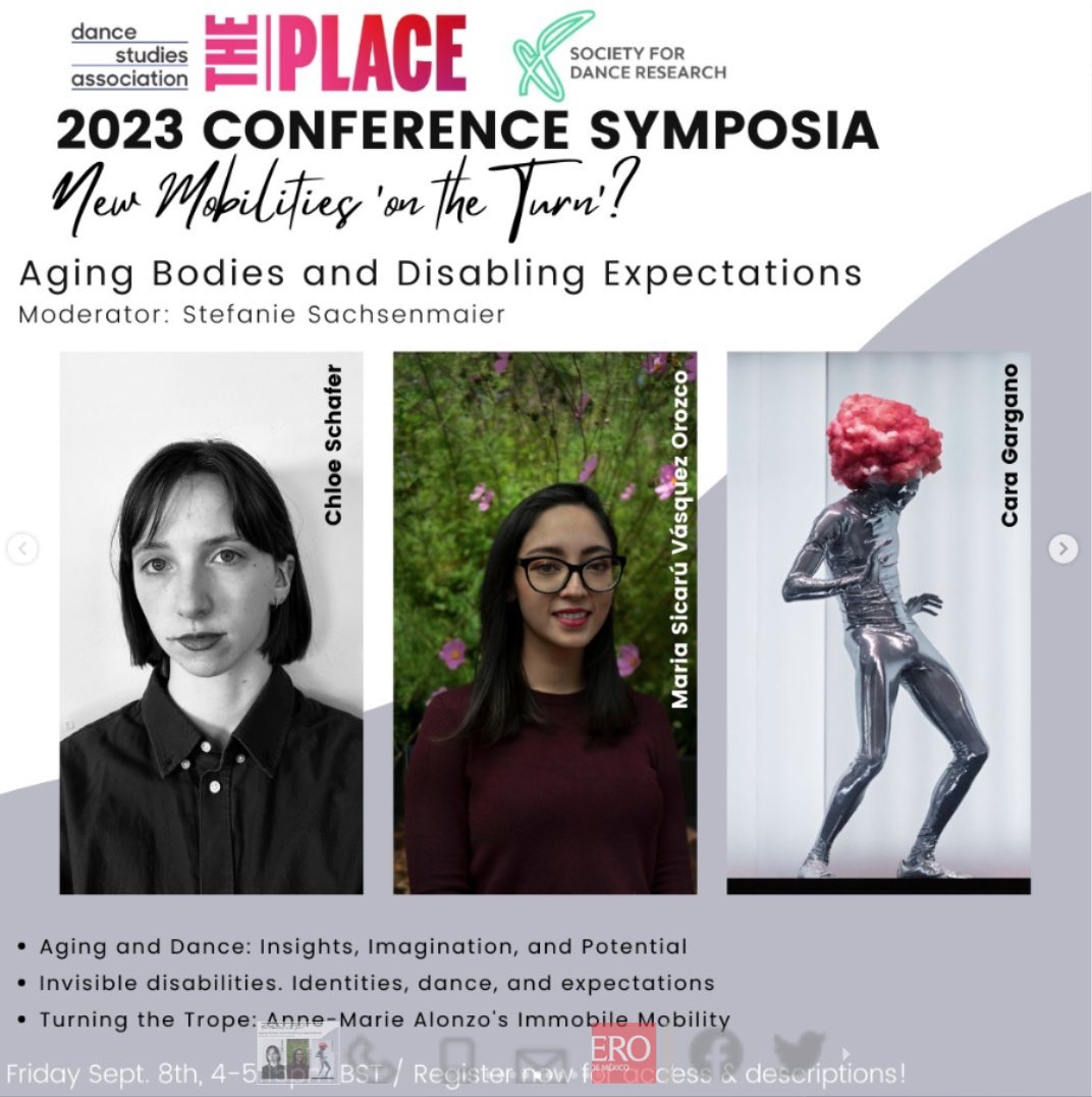 El viernes 8 de septiembre nos invita la Dra. Sica Vasquez a su conferencia en el Movement, Mobility, Reciprocity 2023 Conference Symposia. 
Todos los detalles del evento y del ingreso a las conferencias en línea los encuentras en este link: 
dasa.memberclicks.net