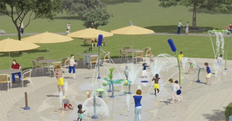 Chippewa Municipal Park to have a brand-new splash pad for kids. @AllSportsInc1 to install >12,000 sqft of turf. Turf provides a non-slip, durable area while reducing bugs & improving curb appeal. allsportsinc.com #fieldturfusa #brockusa