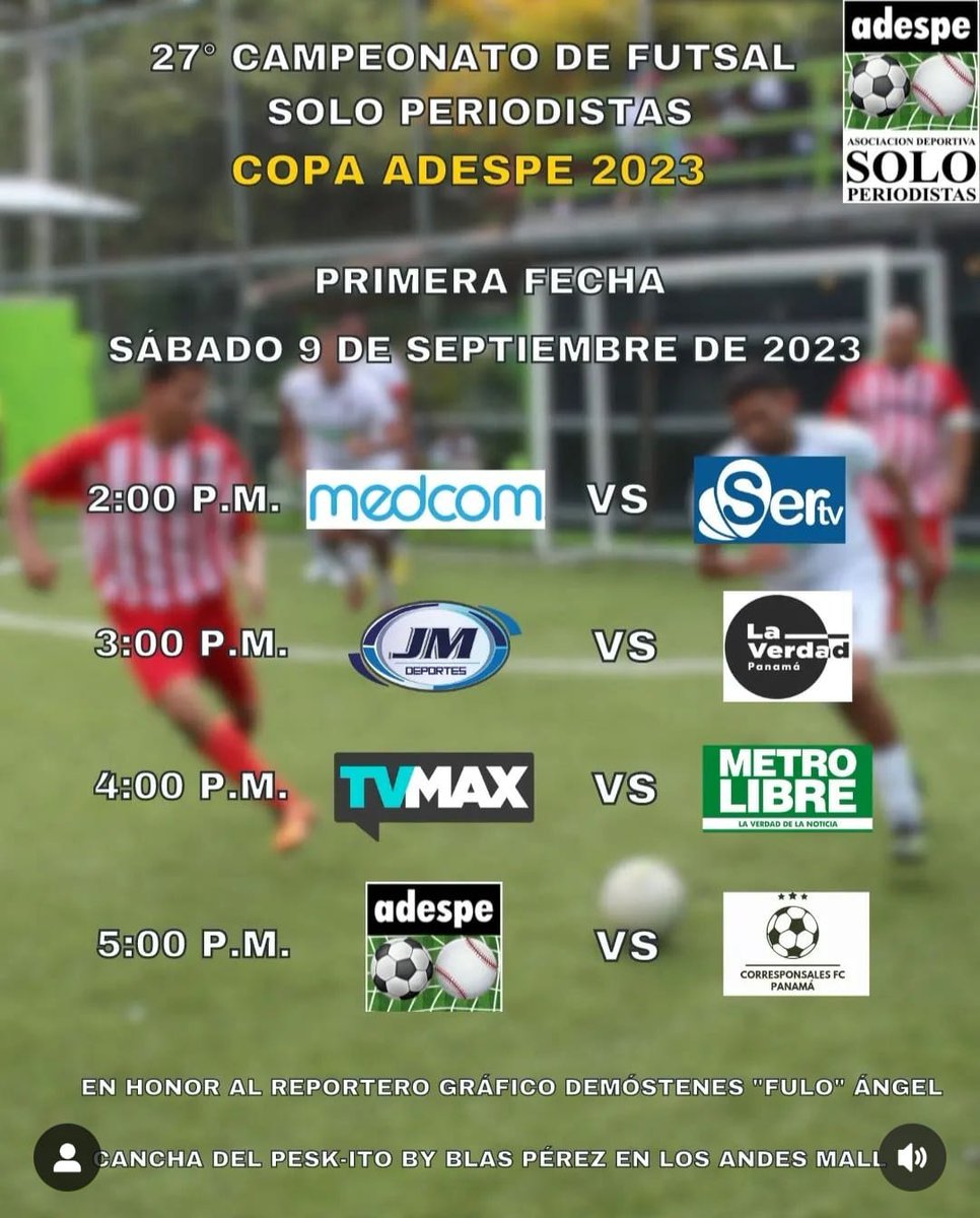 ADESPE507's tweet photo. Partidos de la jornada inaugural
.
#panamá #fútbol #soloperiodistas https://t.co/jcbl6wnM9w