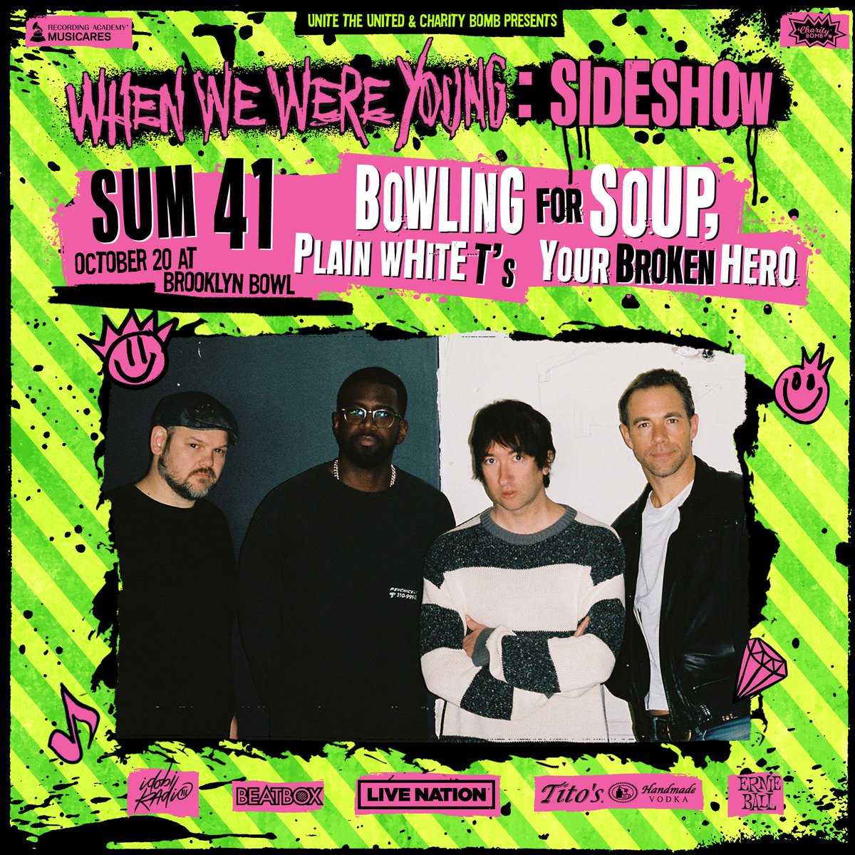 plainwhitets's tweet image. You and a guest can join our bowling team AND watch the show as VIP guests to the SOLDOUT #Strange80s @WWWYFest Sideshow at Brooklyn Bowl Las Vegas on Oct 20 + help us raise $ for Charity Bomb’s #emotinalintelligence initiative!!

Go HERE 👉 to bit.ly/PWTStrange80s Charity