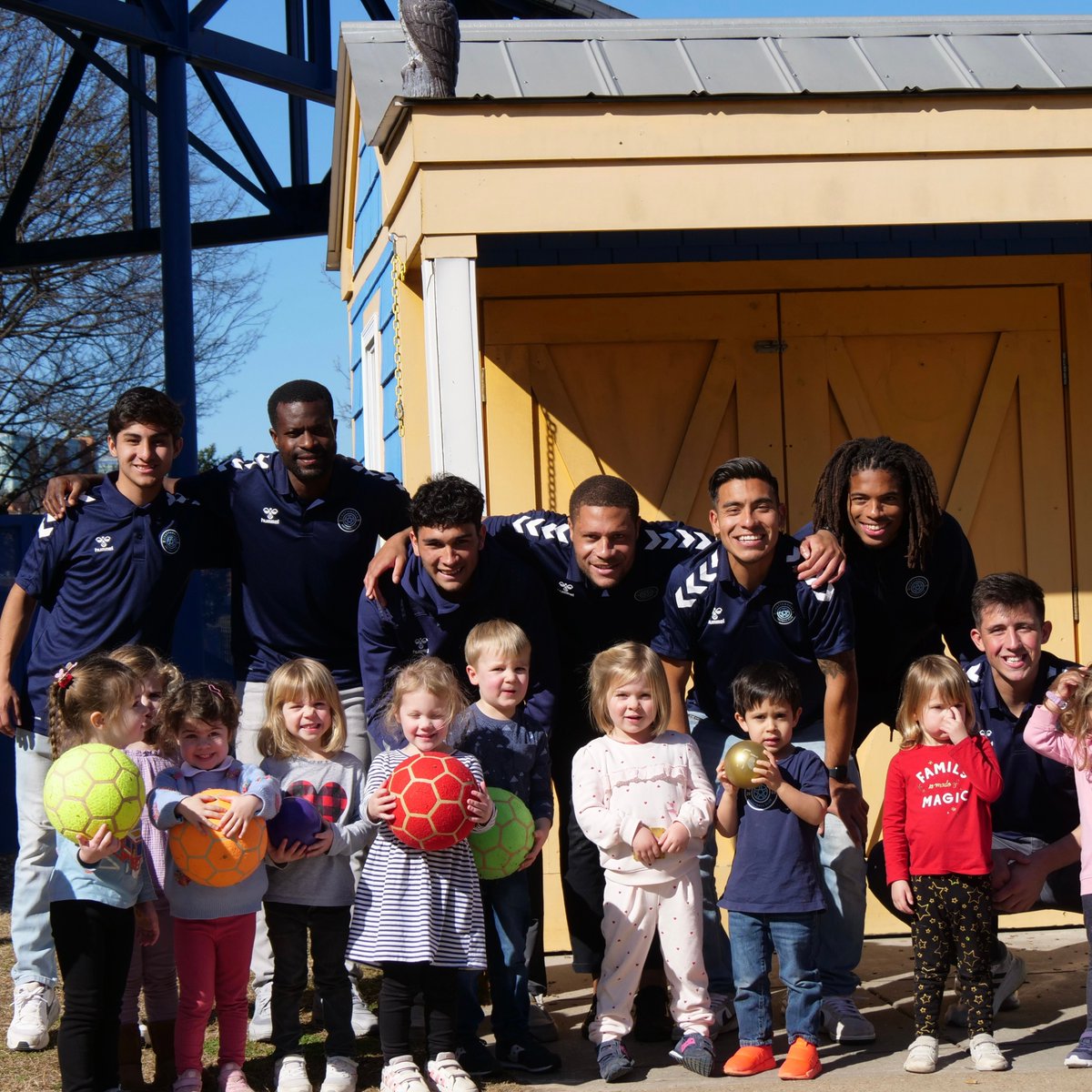 ChattanoogaFC's tweet photo. This season, we've been part of something much bigger than soccer. 
Huge thank you to all the nonprofits, schools, and communities we've had the privilege to work with 🫶
#ChattanoogasClub #BetterTogether #SomosCFC https://t.co/oMTD7thjL4