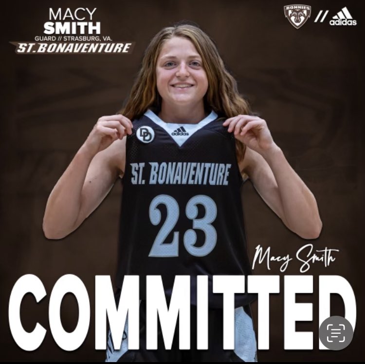 MacySmith06's tweet photo. I am excited to announce that I will continue my academic and athletic career at St. Bonaventure Uni. Thank God whose faithfulness and loving-kindness got me this far. Thank you family, friends, and coaches who have supported me. Thank you to the coaching staff @BonniesWBB https://t.co/mJiyT2tIQO