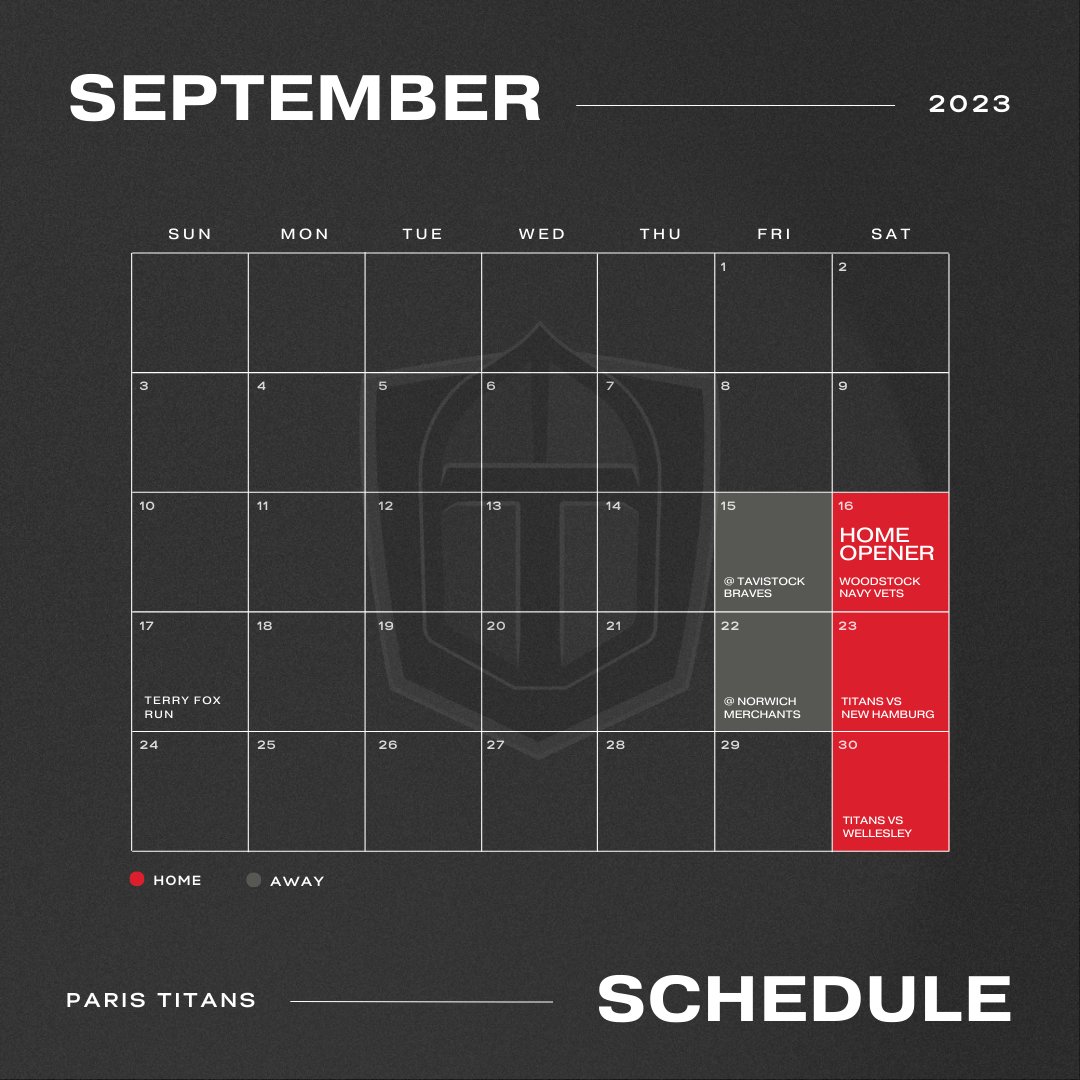 ParisTitans's tweet photo. The September schedule is up! https://t.co/flVIzAWkhr