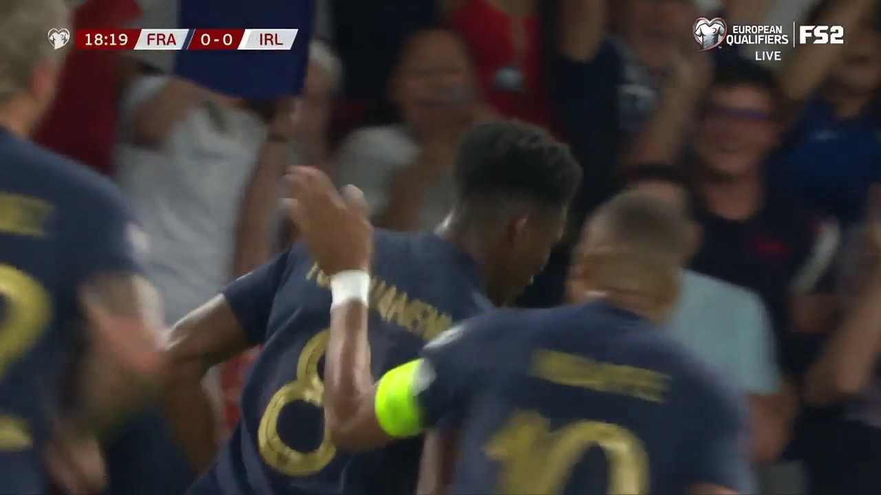 WHAT A WAY TO START 🤯Tchouaméni opens the scoring for Les Bleus with a BEAUTY 🇫🇷