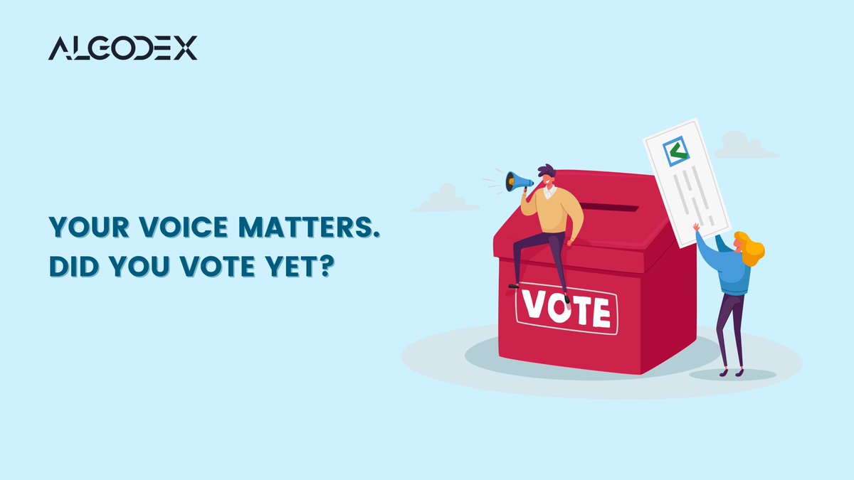 🔍 ALGX HOLDERS, YOUR IMPACT MATTERS! 🔍
Your voice is our power. If you haven't voted yet, it's time to act! Your voice can change everything.🚀

The polls close in 2 days ⏰

Vote Now - app.algodex.com/vote