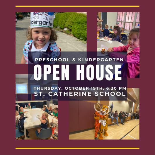 St_Cath_Seattle's tweet photo. Please join us for our Preschool and Kindergarten Open House on Thursday, October 19th, at 6:30 PM. For more information or to register, visit us at https://t.co/O5ULDJrcyd.
Go Tigers! https://t.co/EUPWS6dg1e