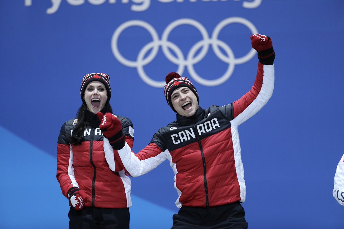 TeamCanada's tweet photo. Congratulations to the most decorated figure skaters in Olympic history, Tessa Virtue &amp; Scott Moir, for being named to Canada’s Sports Hall of Fame 👏⛸️ https://t.co/7Z7xktF370