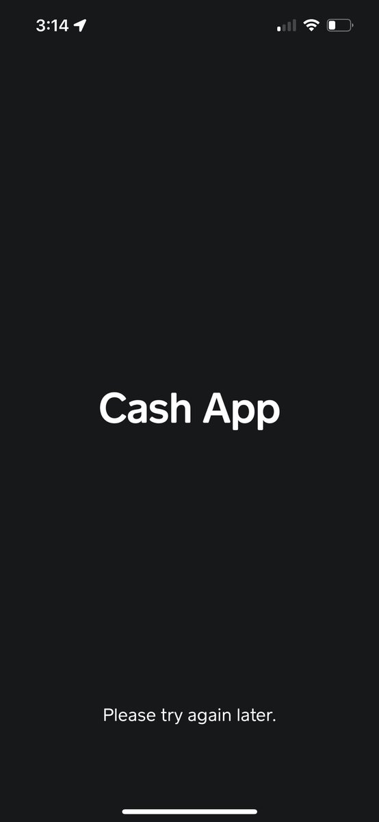 mittenmusik's tweet photo. is cashapp down ?? i’m not even getting emails saying i sent money, when i logged out even on other devices this is what pops up every time i open the app?!#cashapp #cashappsupport https://t.co/C7ksiDWOFO