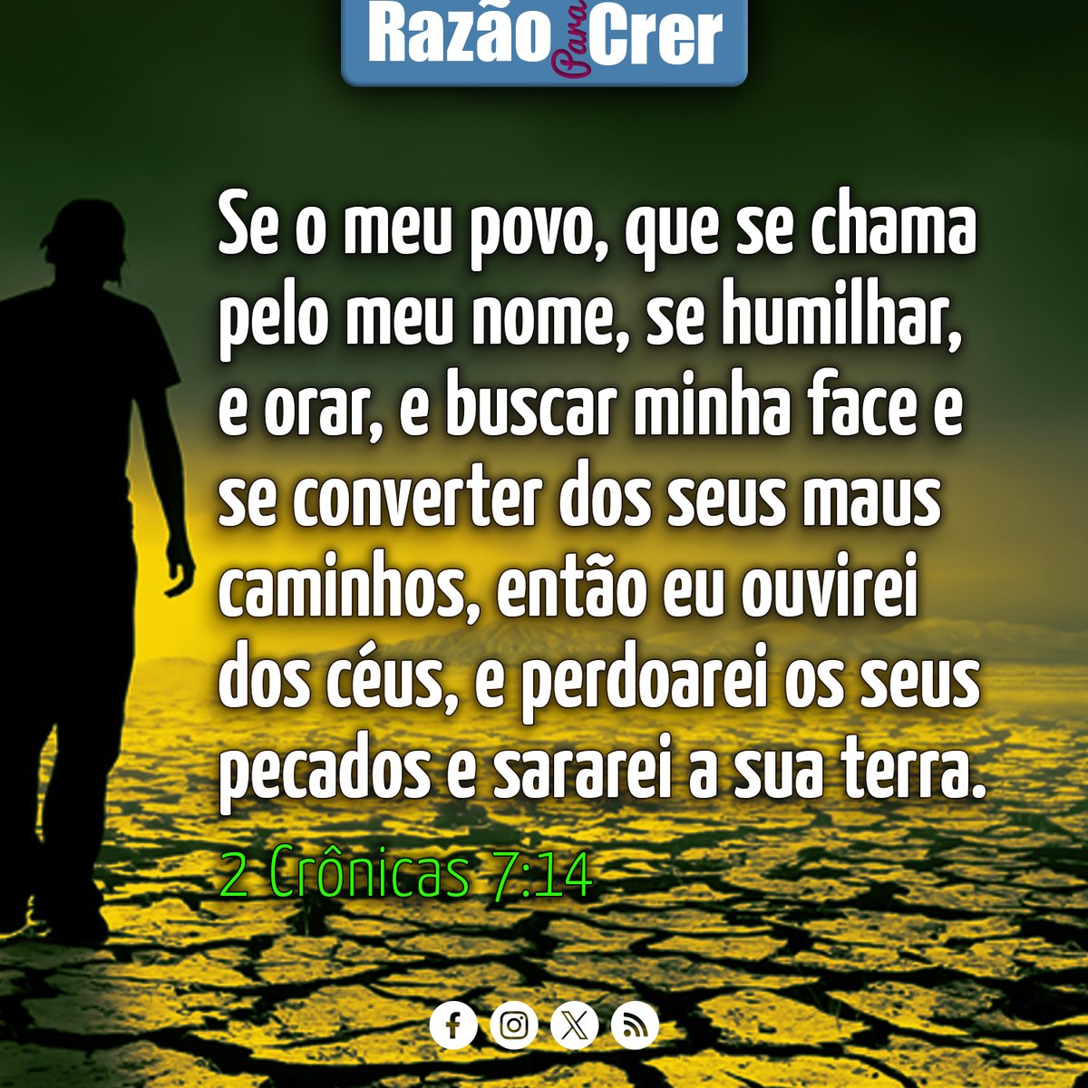 razaoparacrer's tweet photo. Se  o meu povo, que se chama pelo meu nome, se humilhar, e orar, e buscar  minha face e se converter dos seus maus caminhos, então eu ouvirei dos  céus, e perdoarei os seus pecados e sararei a sua terra.
- 2 Crônicas 7:14
#citacao #versiculo #biblia #reflexao #quote https://t.co/klUiktZYrZ