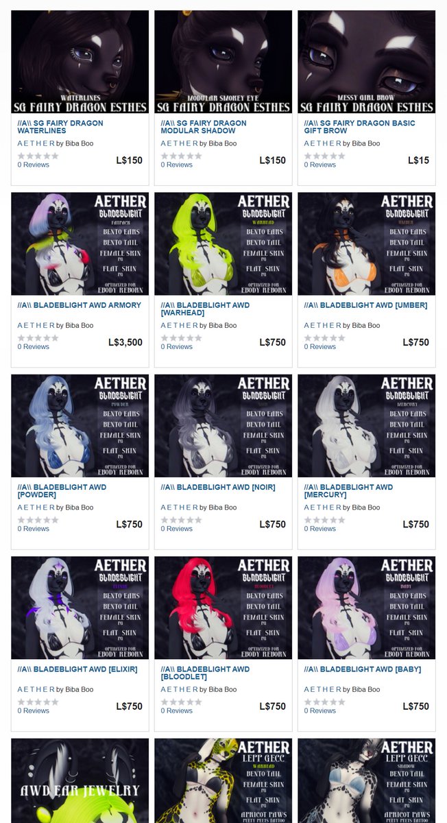 aethersight's tweet image. MP has been updated.

🔗 marketplace.secondlife.com/stores/234149