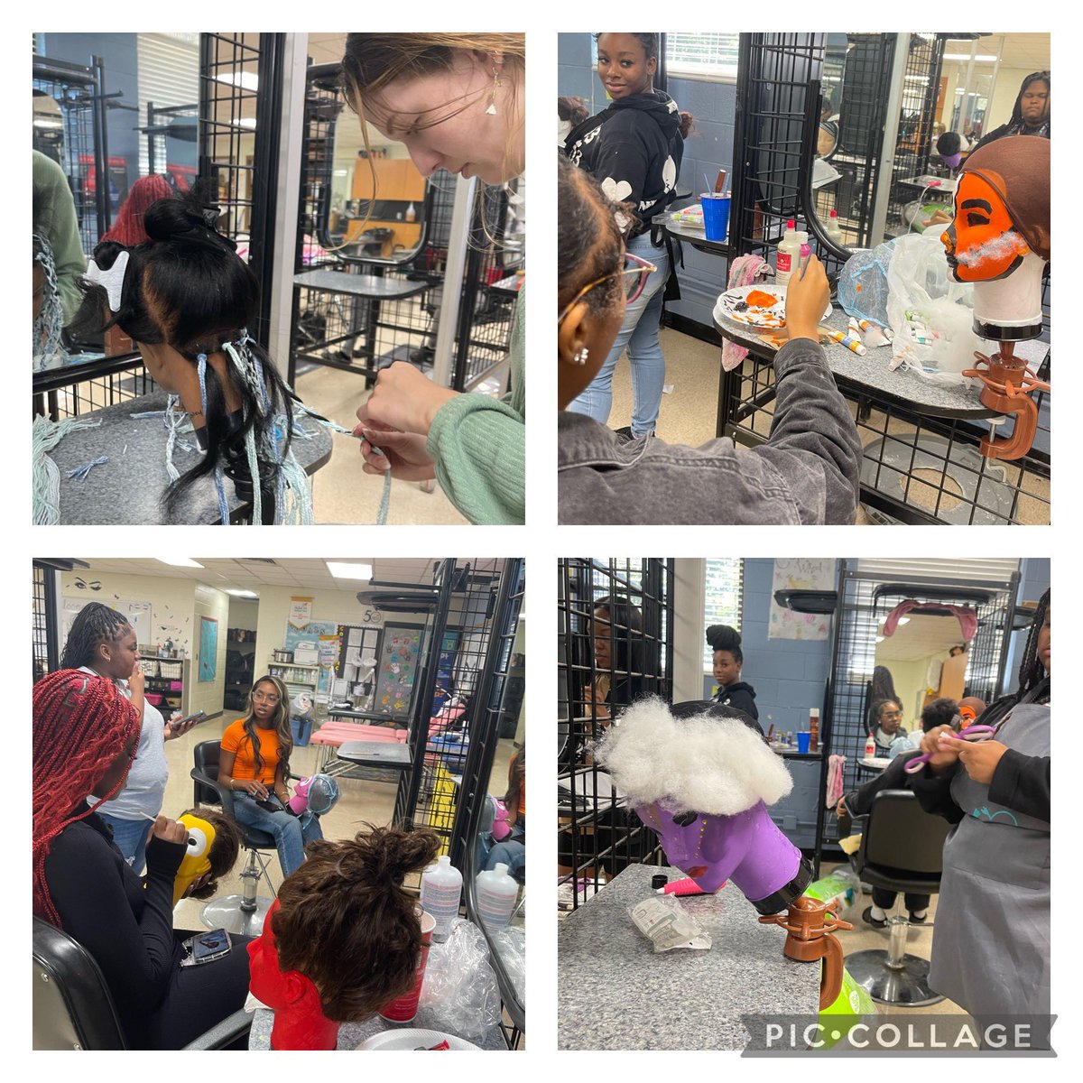 #Cosmetology students are working hard creating their masterpieces for the Anything But Hair competition next week! #GettinItDone  #NewHorizonsCTE #LeadBoldly 
@NHREC_VA