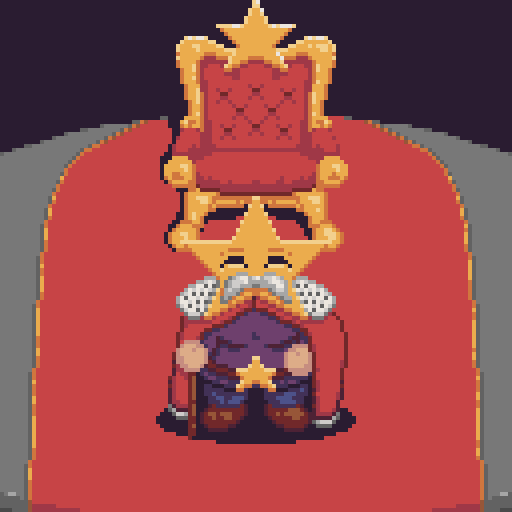 QCCGame's tweet photo. His royal highness and ruler of the realm: The Star King!

#qccgame #gamedev #indiegame https://t.co/ymBdCZ80og