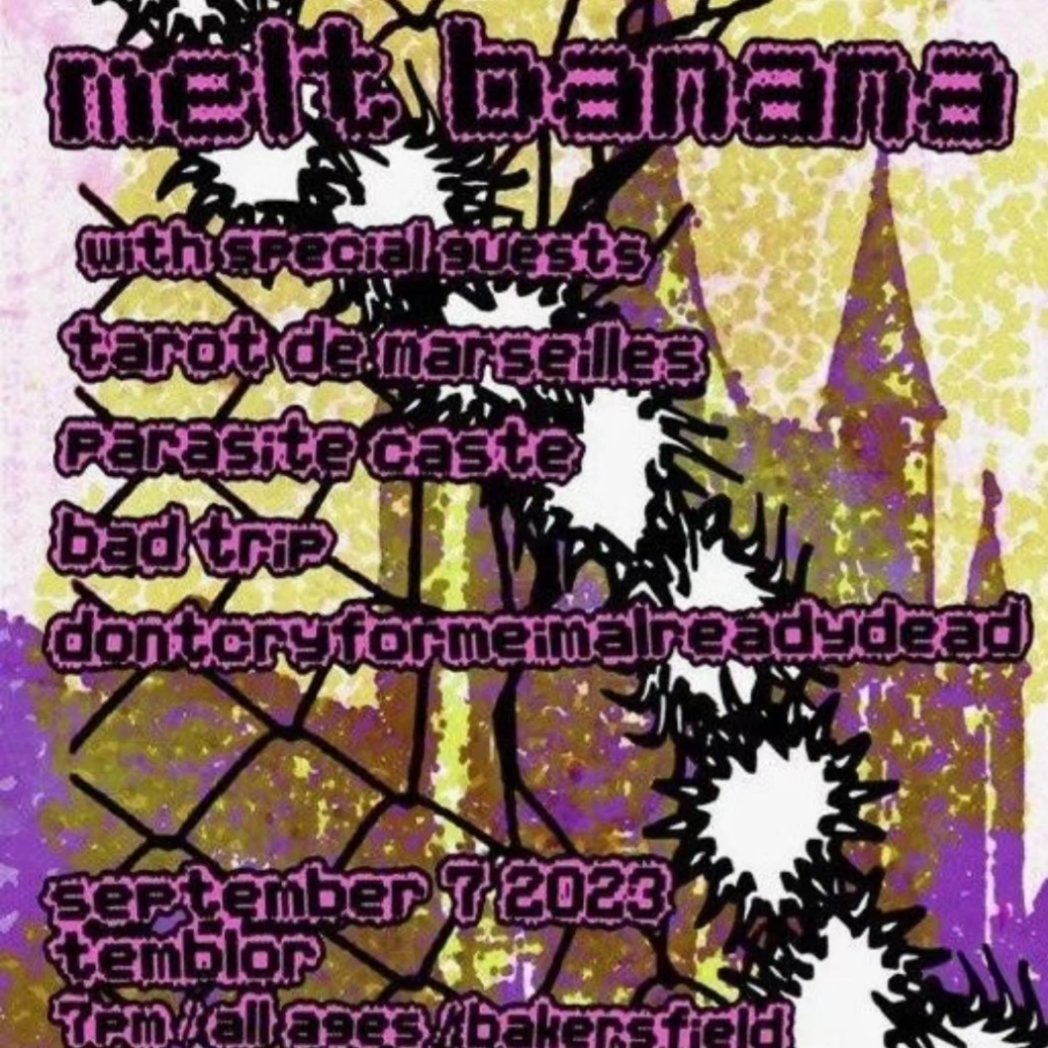 tonight in Bakersfield with the legends Melt Banana