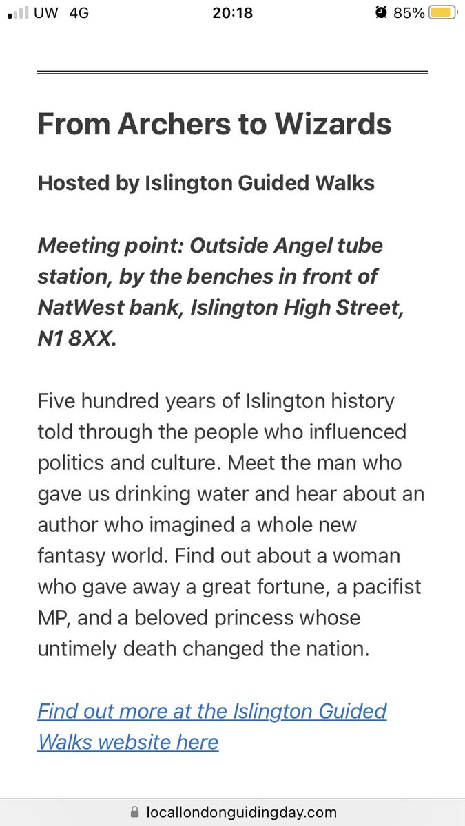 IslingtonWalks's tweet photo. #Savethedate Saturday 7th October is our annual Local #London Guiding Day #LLGD. #Free #guidedwalks in 6 areas. No need to book. Here’s details of our walk but info about all the 1 hour walks are on the link https://t.co/6IEGYMrphy https://t.co/2AmzpKRQgK