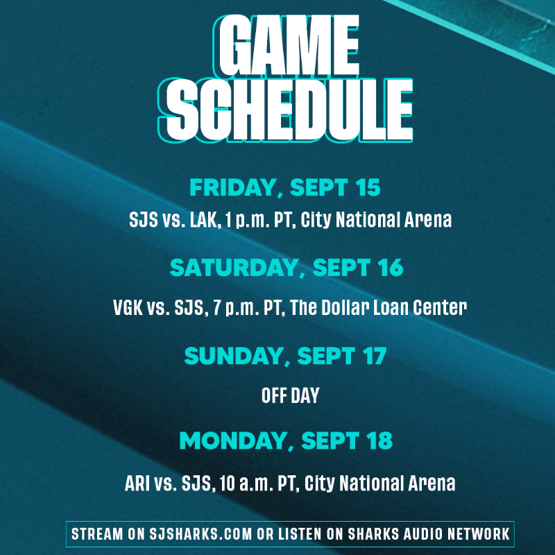 SanJoseSharks's tweet photo. The (Rookie Faceoff) roster is SET!