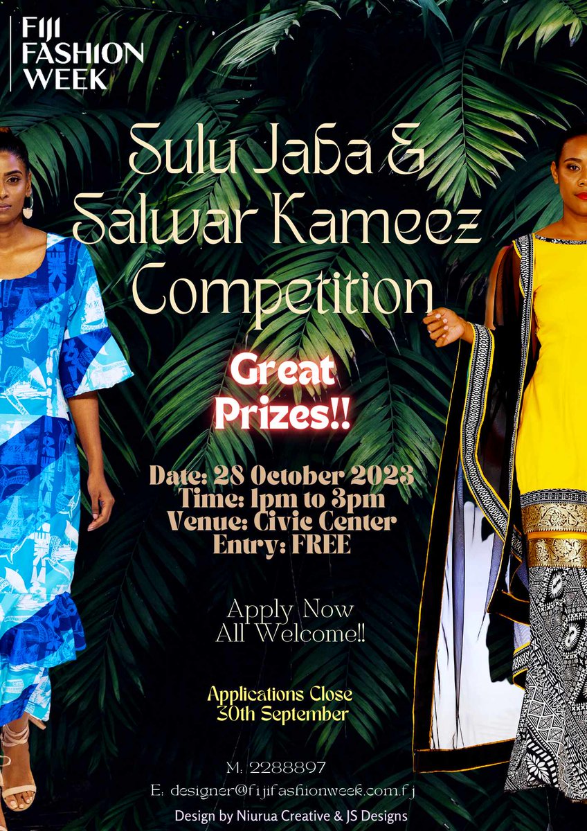 Calling all our great makers in the community to enter the Sulu n Jaba and Salwaar Kameez Design Competition. 

Registration NOW OPEN! See  details  👇