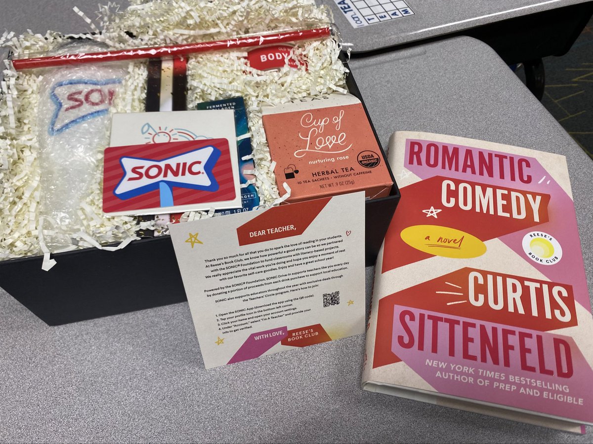 I received the sweetest surprise today in the mail @CWChamps 🥹💙 Thank you @ReesesBookClub and @sonicdrivein Foundation for supporting teachers and our literacy hearts! #grateful #booklove #proudpubliceducator #wearewayne