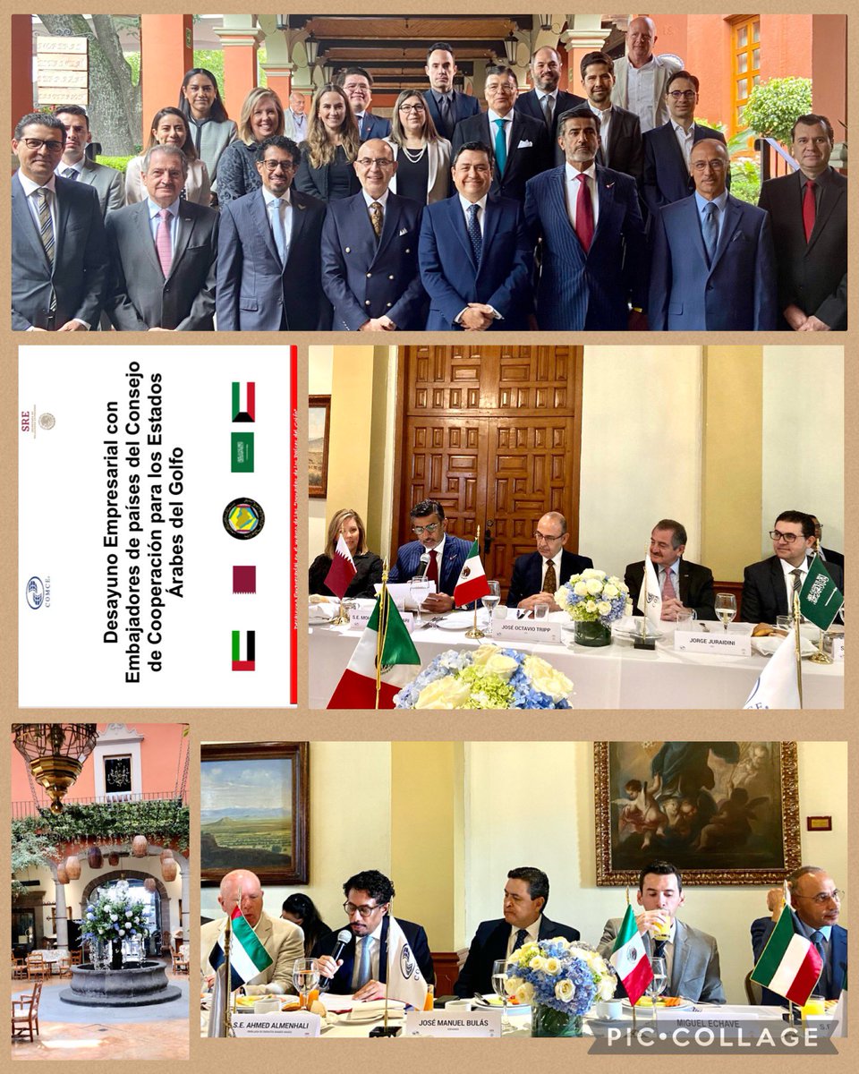 OctavioTripp's tweet photo. @SRE_mx tiende puentes. Ahora, embajadores de 🇸🇦 🇦🇪 🇰🇼 y 🇶🇦 con empresas globales de 🇲🇽 en pos de más comercio e inversión.

Productive meeting between GCC Ambassadors &amp; Mexican Global firms. 🙏🏻 to @CEMEXMx @cceoficialmx @ComceOficial https://t.co/nqEERtdCVJ