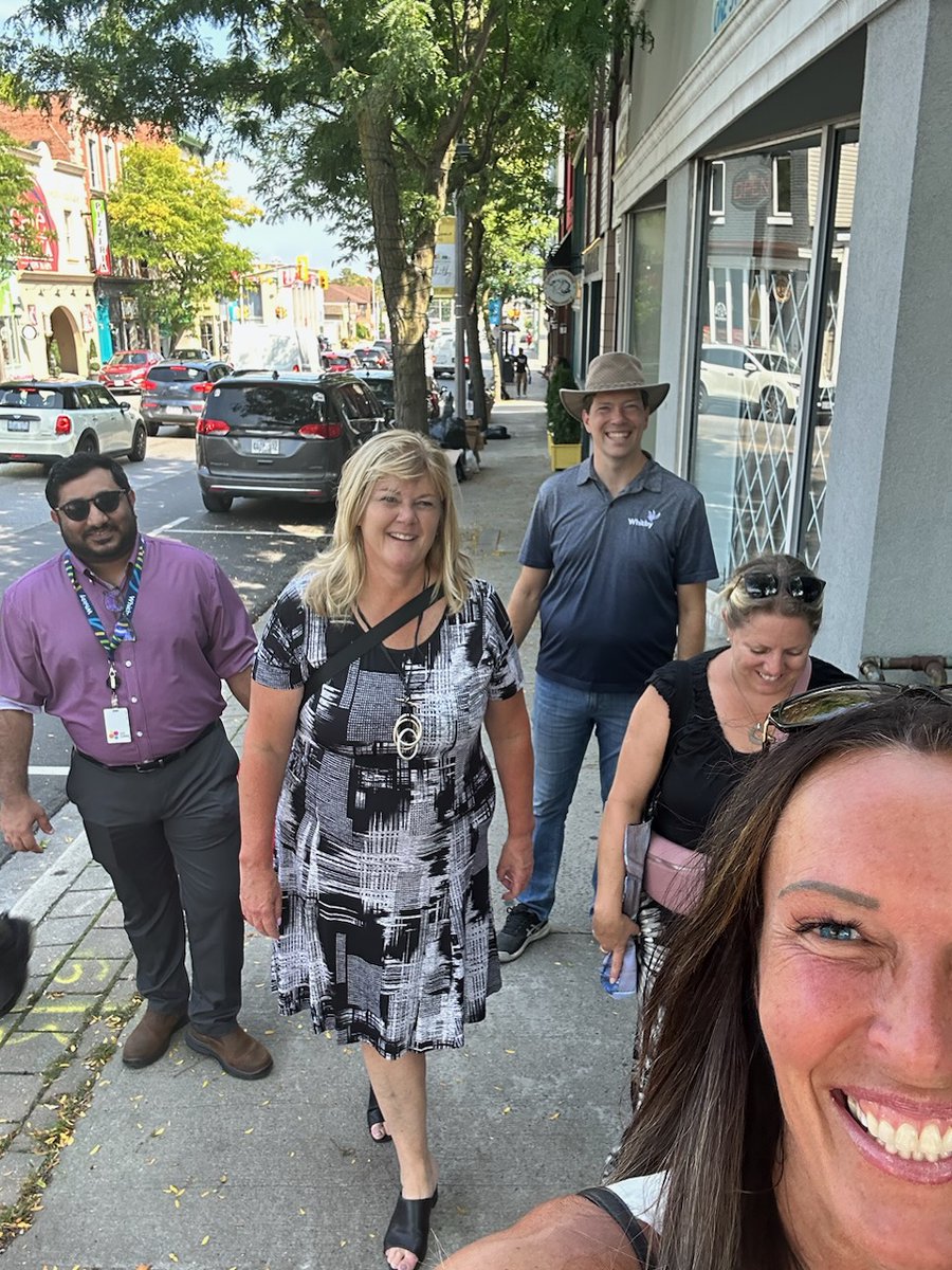 WhitbyChamber's tweet photo. Great time at the #FaceadeWalk to recognize each of the 2022 Façade Grant Improvement Program recipients and their important contribution to Downtown Whitby. @TownofWhitby @ElizabethJRoy #WhitbyTourism @ChrisLeahy https://t.co/IIfvxN2fur