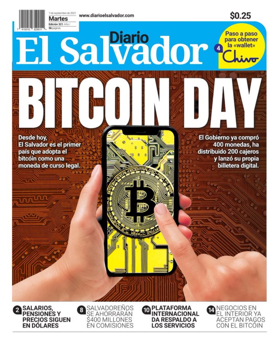 🇸🇻 EL SALVADOR’S PRESIDENT:
“2 years ago we made history…”

Happy #BitcoinDay