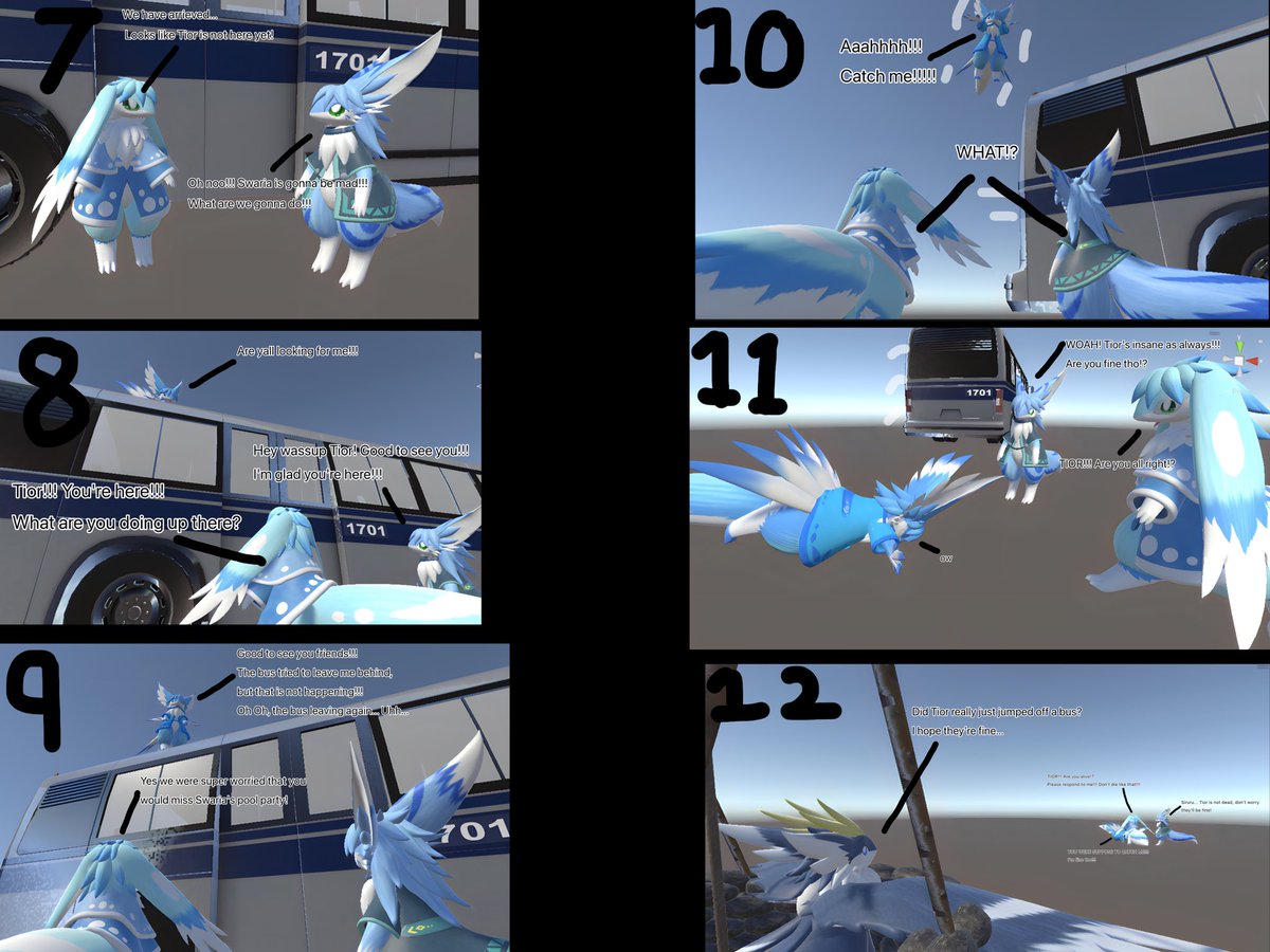 BillsonSpitzon's tweet photo. Small comic I made in unity!!!
#Rikkor #Tior #Siruru #Swaria #Furry https://t.co/WIS2YUGr6M