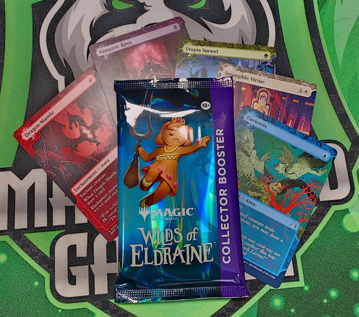 For hitting August's follower goal, I'm giving away this Wilds of Eldraine collector booster tonight on stream!! 
I'll also be giving away some WoE prerelease codes!