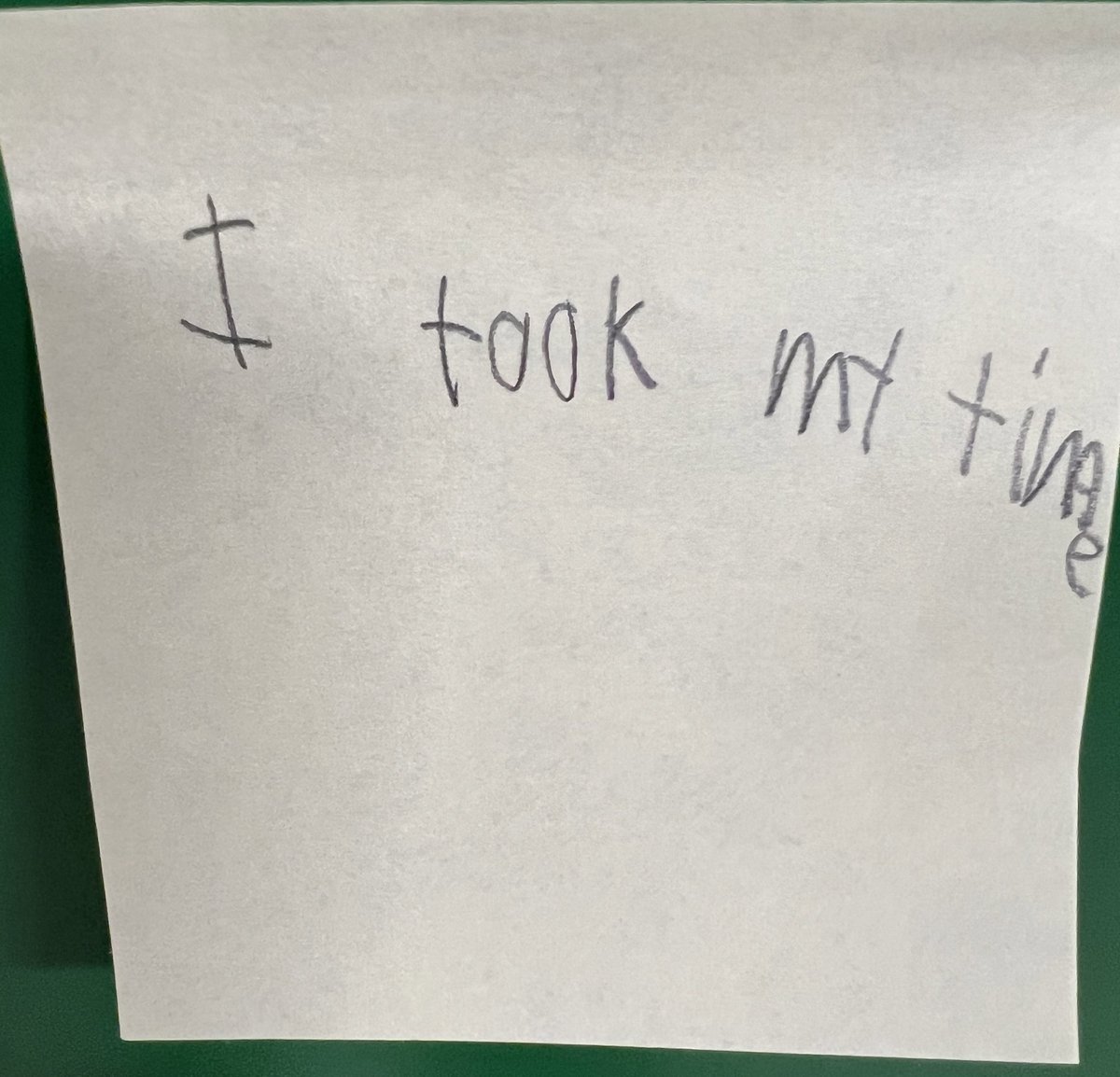 So beyond proud of my second graders today. They were able to write positive post it’s about their MAP testing today! Way to go! @KipElem @DPS109