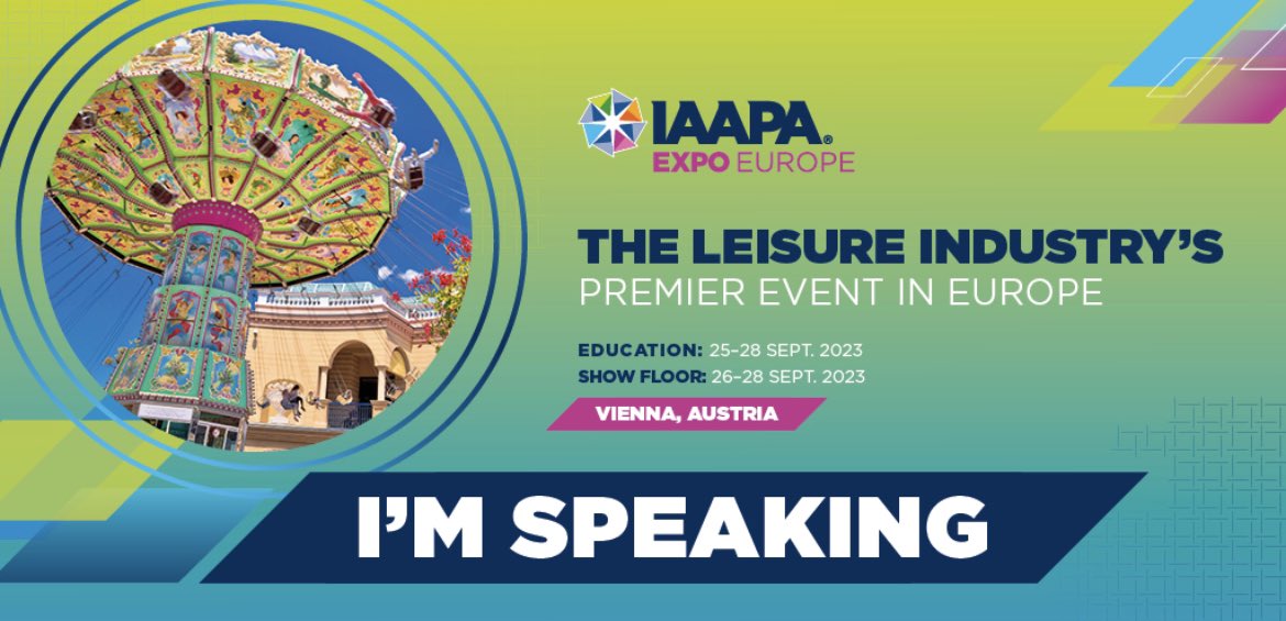 Excited to be given the opportunity to present my PhD research at the IAAPA Expo Europe in Vienna later this month! 👩🏼‍🏫 

For anyone attending and interested in listening I will be on the Innovation Stage on Thursday at 12:50.🎢