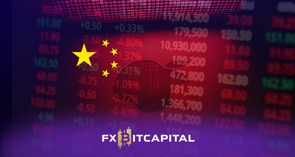 FxbitCapital's tweet photo. 📢 #tradingNews
Apple enfrenta una caída del 2% en sus acciones mientras China prohíbe el uso del iPhone por funcionarios gubernamentales. https://t.co/bybeP2MnYz